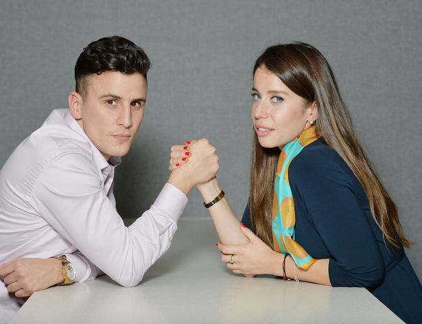 Vana Kousomitis and rival Joseph Valente on The Apprentice