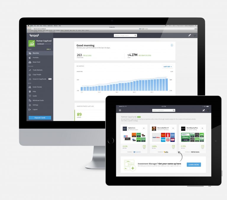 Fintech start-up eToro launches innovative new fund marketplace, CopyFundsTM for Partners