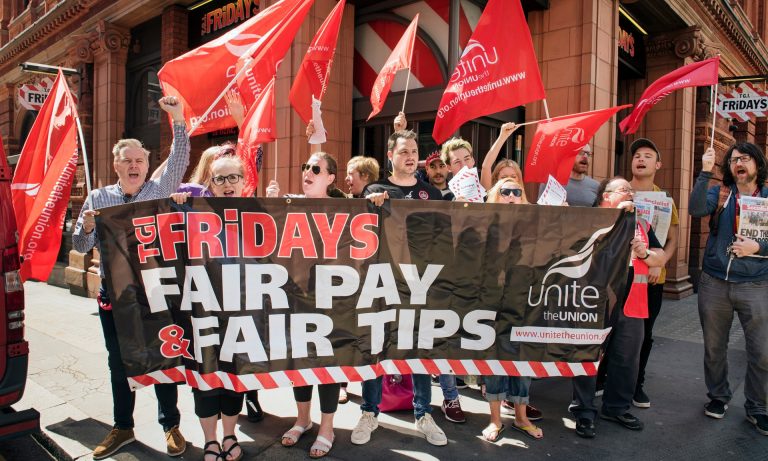 TGI Fridays staff strike over tipping